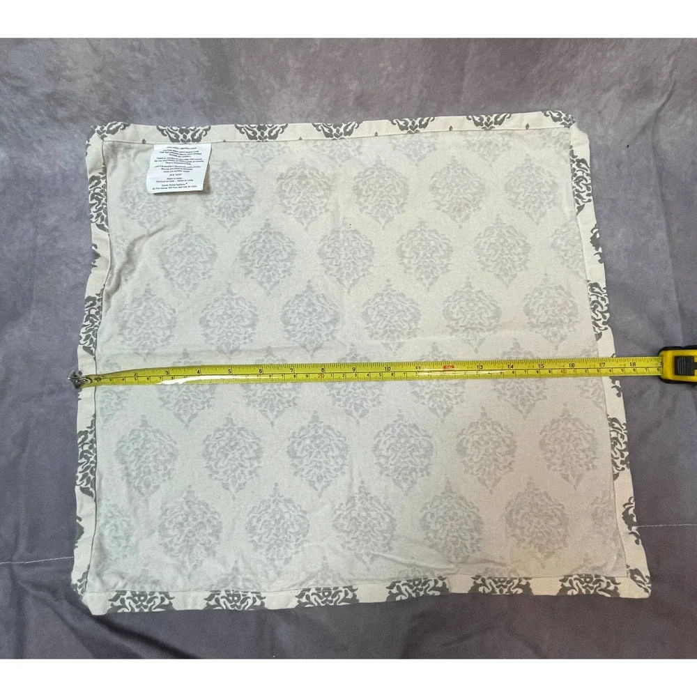 Elrene Home Fashions Cloth‎ Napkins 4 Set 100% Cotton Abstract Floral Gray Cream